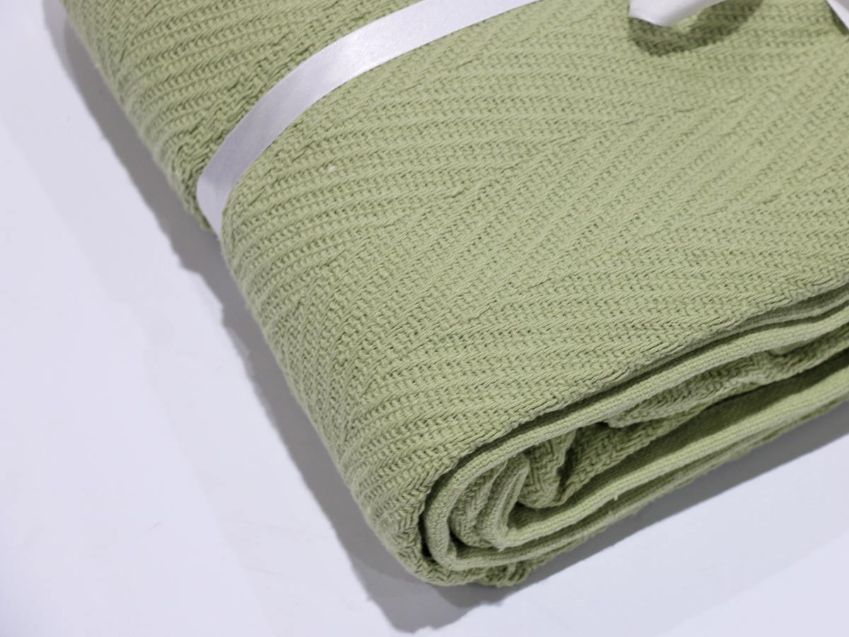 herringbone design blanket mint