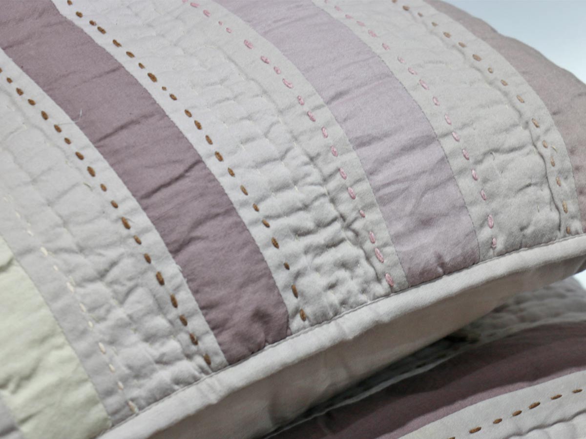 striped quilt 220x240cm with two cushion covers