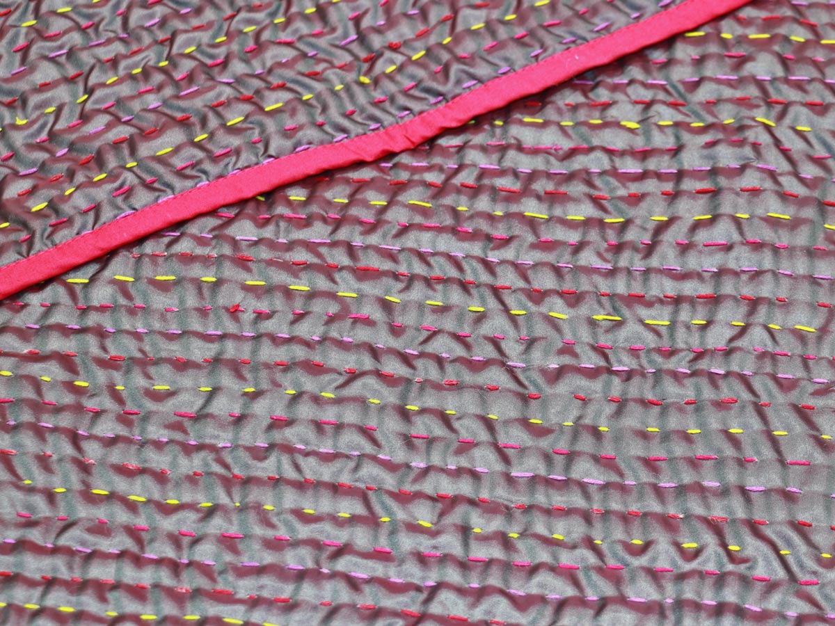 stitched teen tripes quilt 190x220 cm with one cushion cover