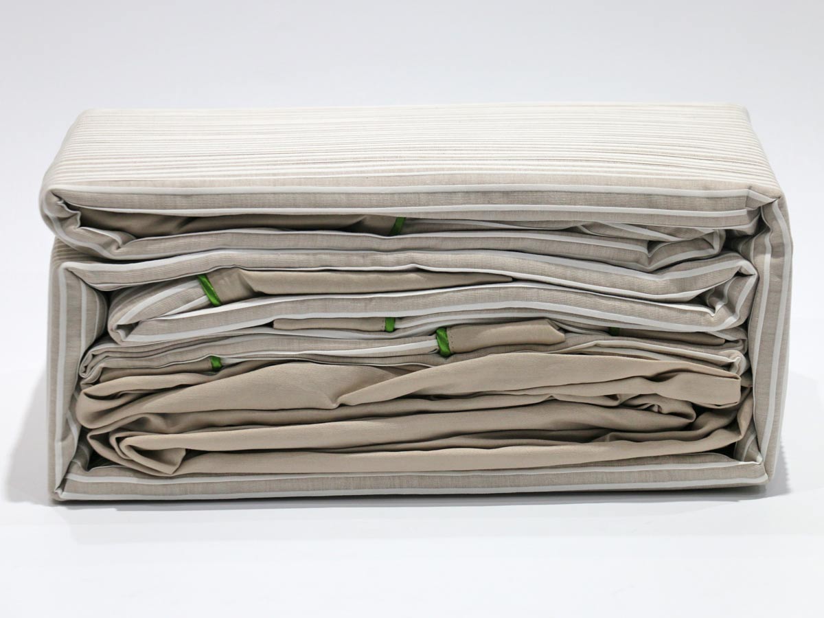 green pleated bed set queen 100% cotton with two pillow covers