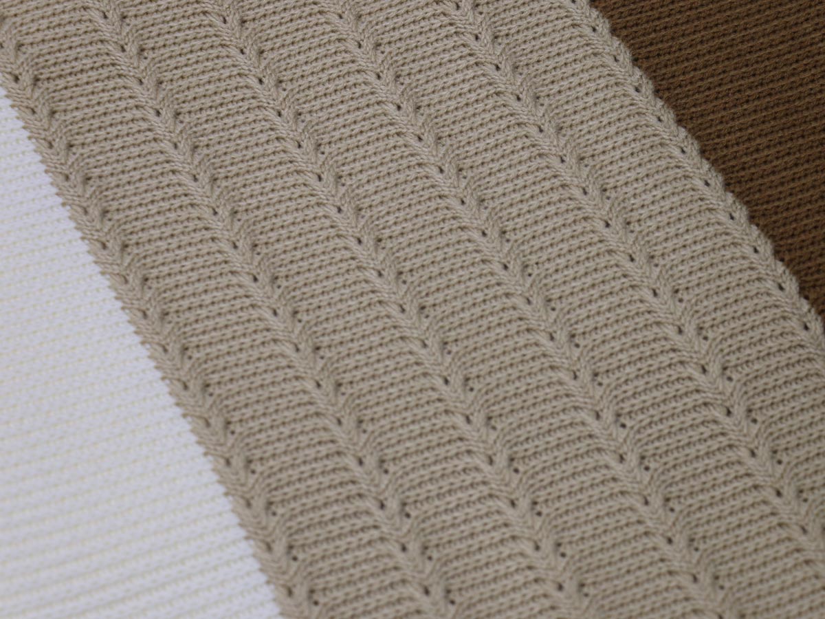 double knitted blanket set brown beige