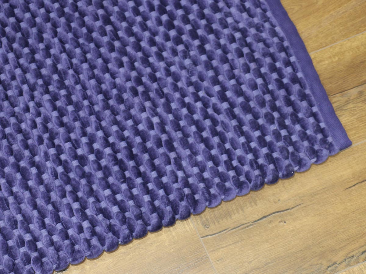 velvet bath mat violet 60x90cm