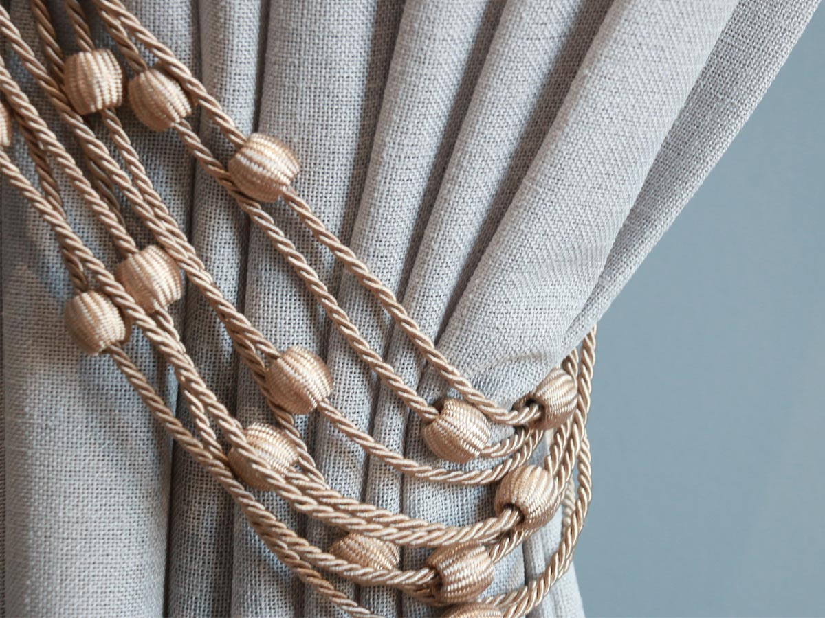 gold tie curtain accessories