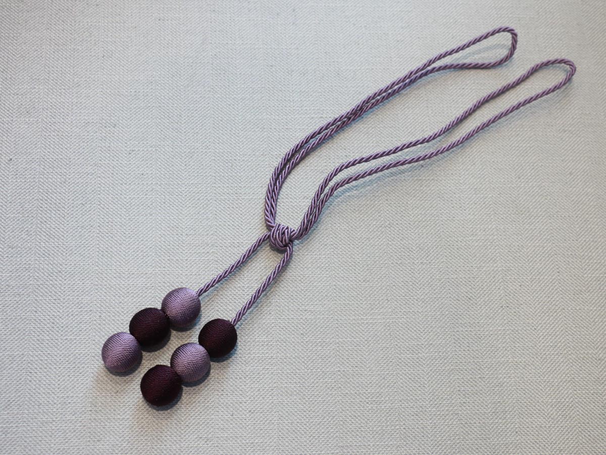 satin balls purple curtain accessories