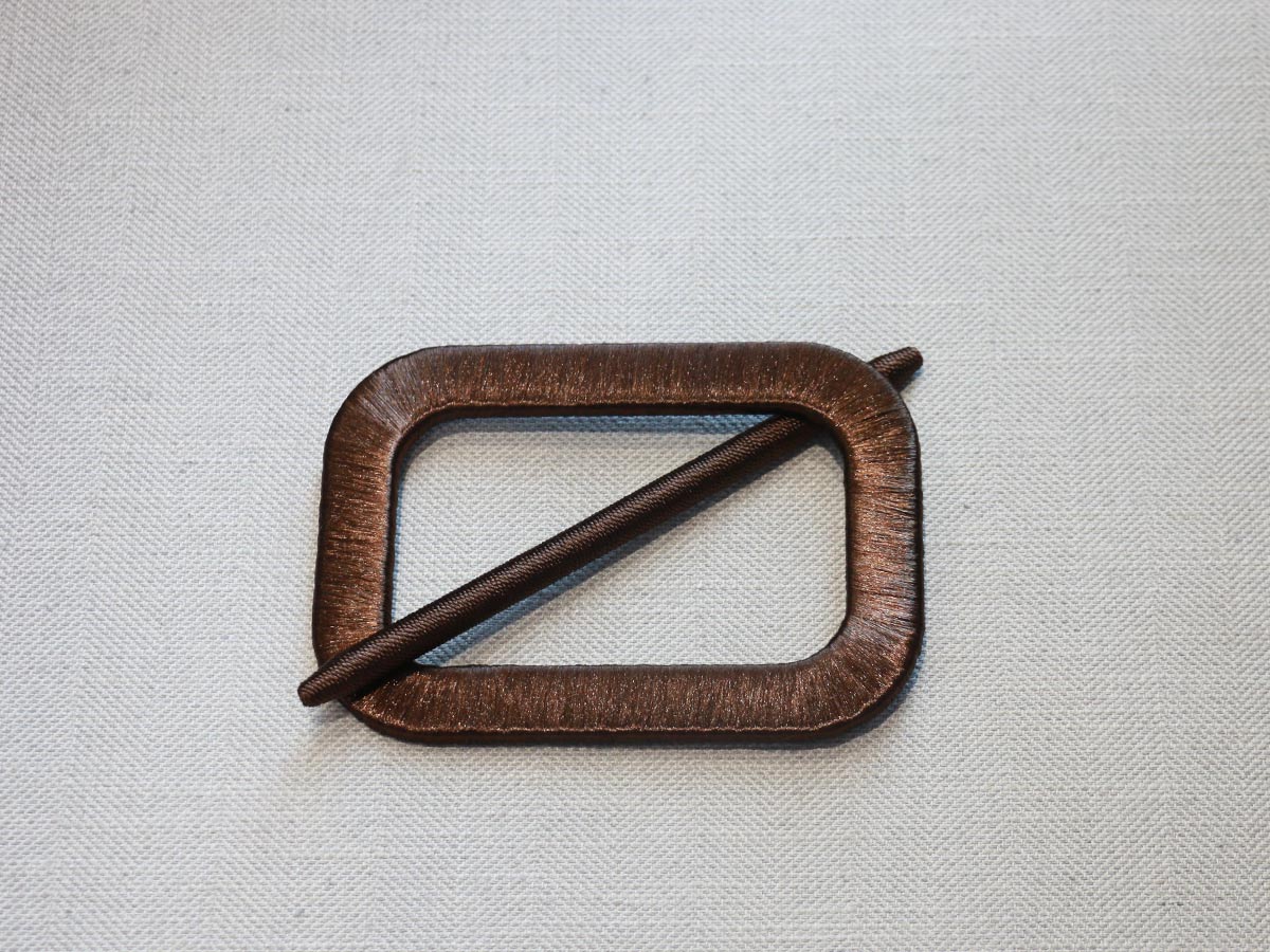 rectangular satin brown curtain tie