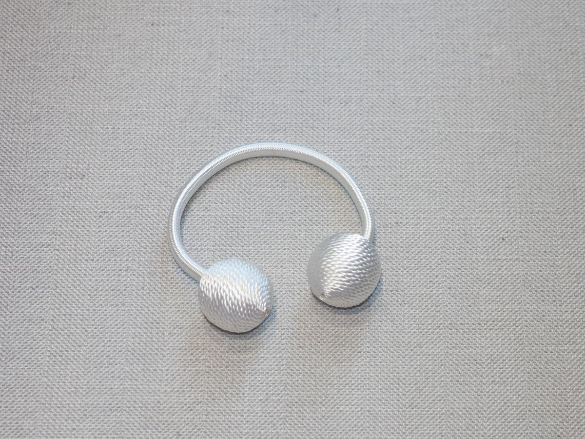 curtain holdback hook satin white