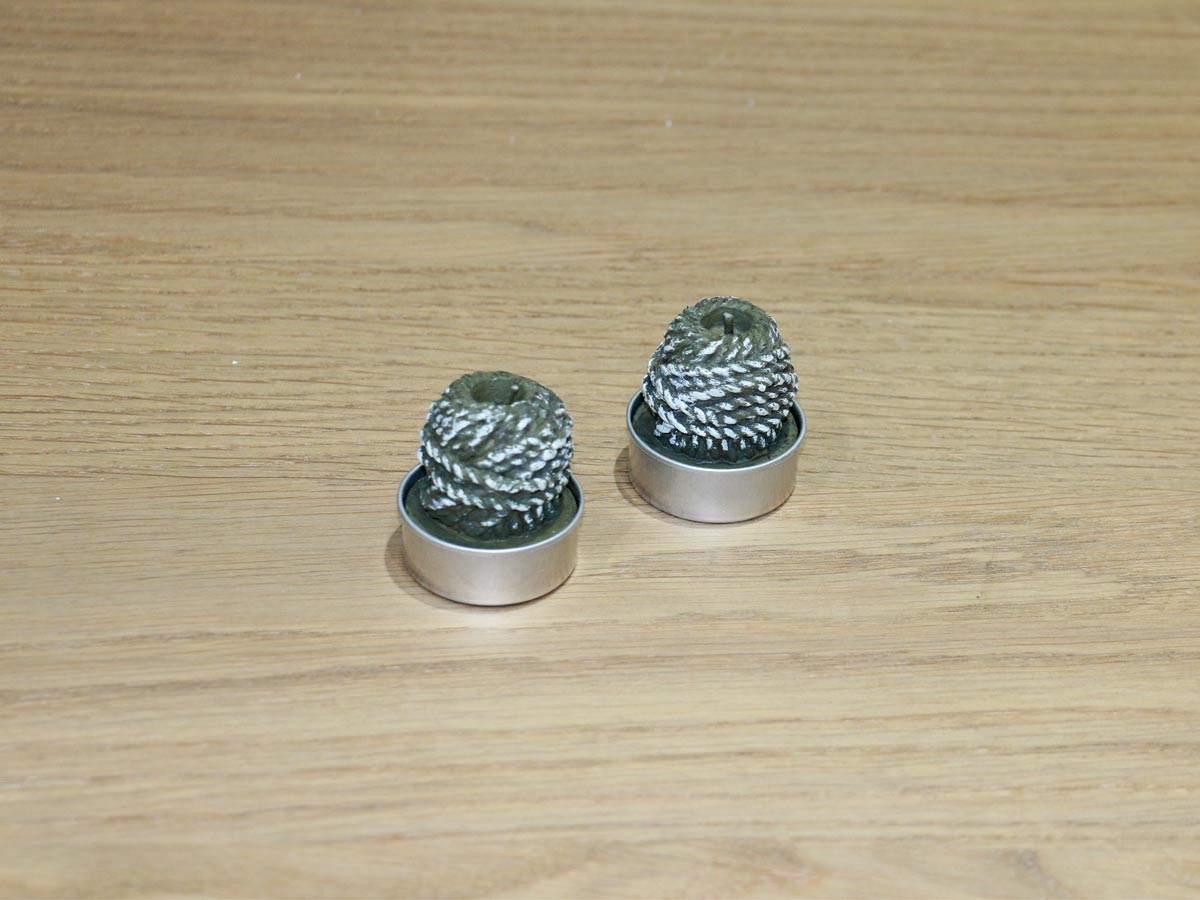 brown mini candles (set of 6)