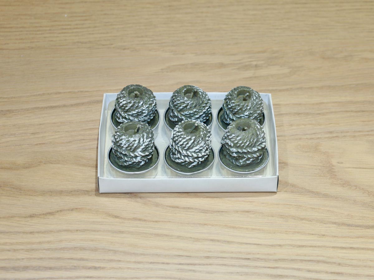 brown mini candles (set of 6)