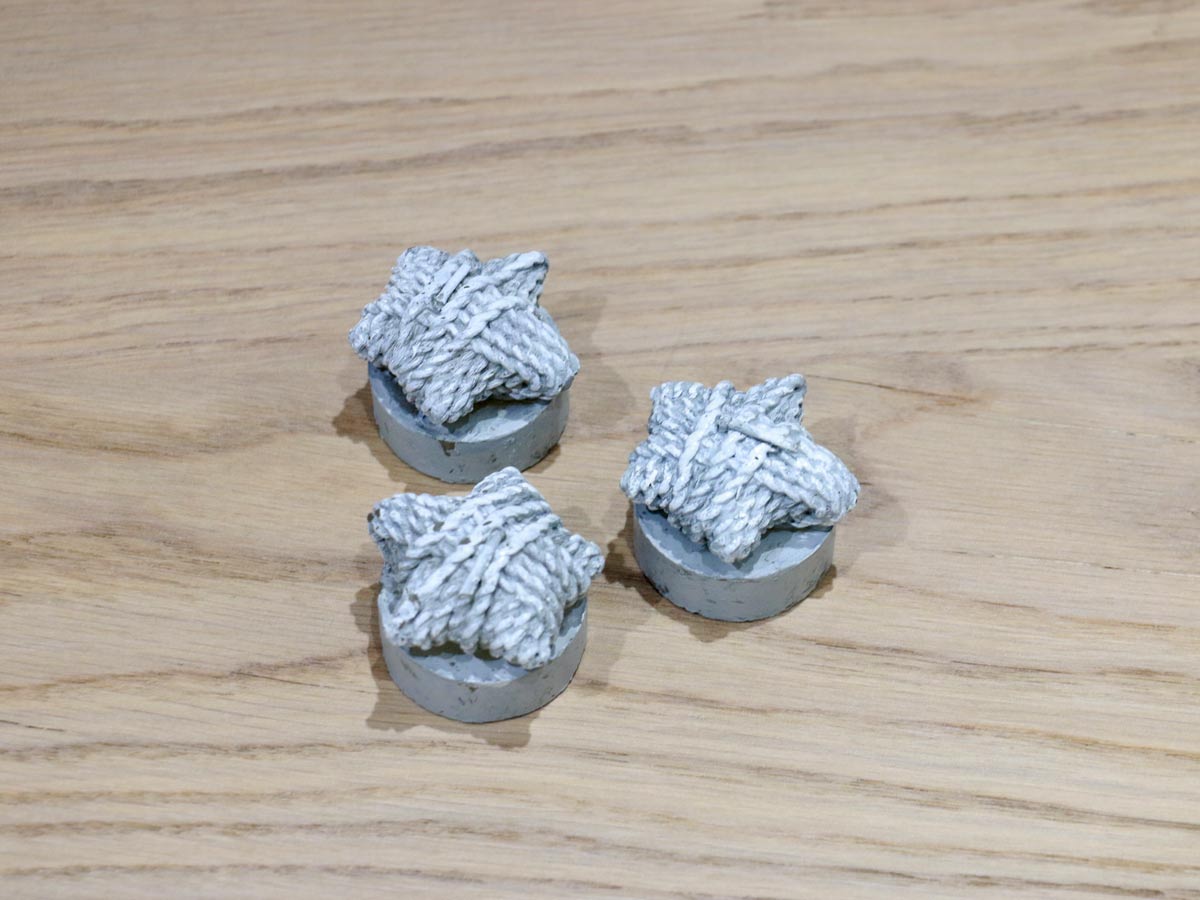 grey stars mini candles (set of 6)