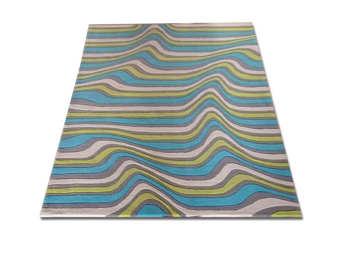 hand-tufted waved rug 120x180 cm