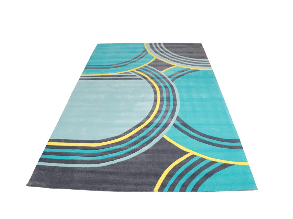 hand-tufted rud in circles 160x230 cm