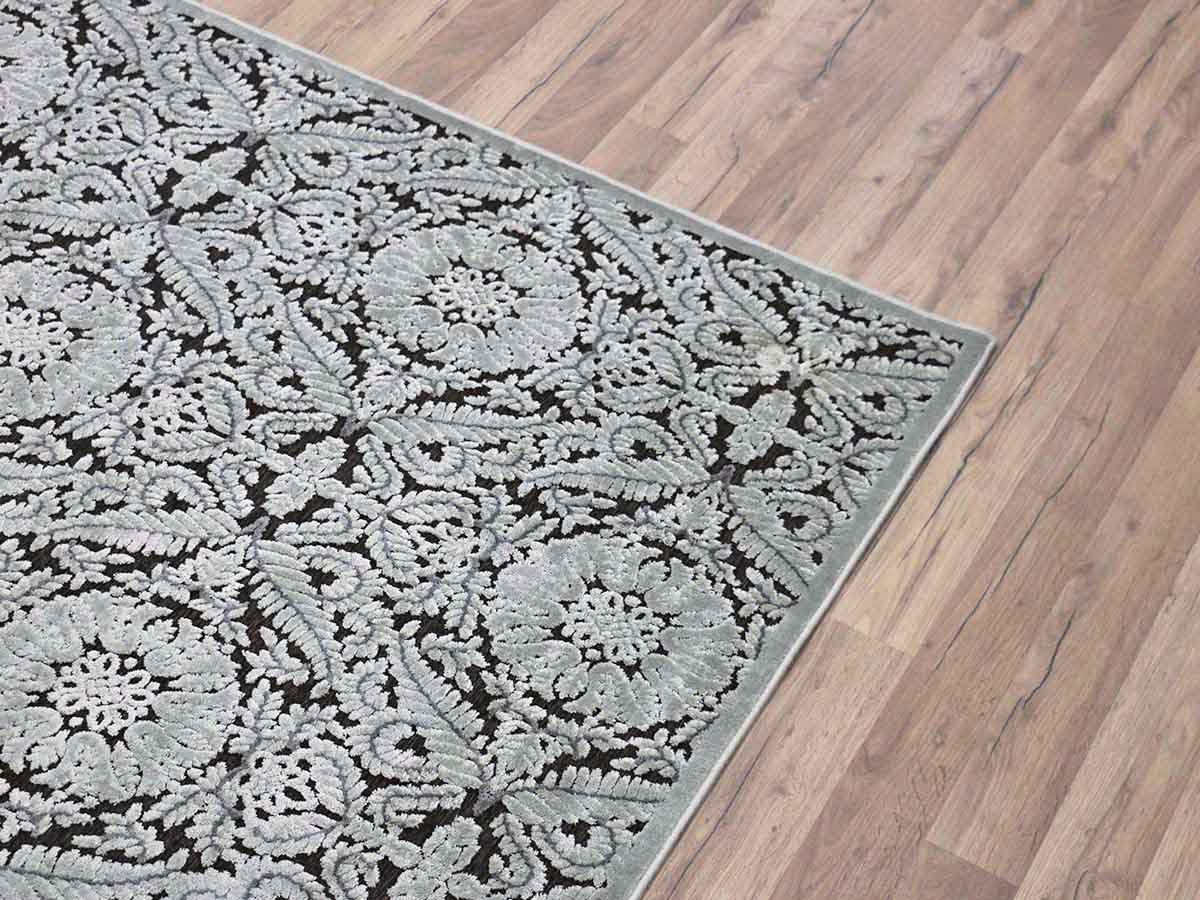 chenille brown rebelle carpet 168x244 cm