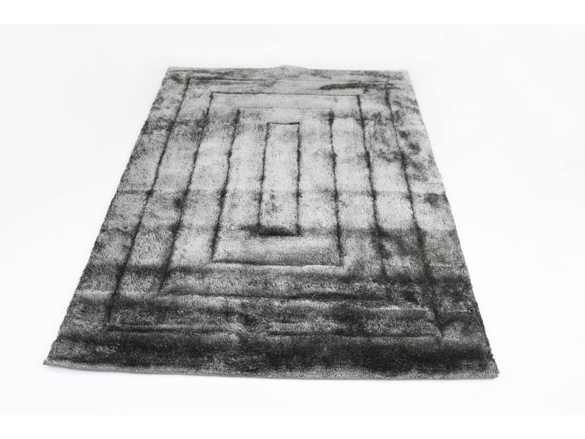 nested hand-tufted shaggy rug grey 160x230 cm