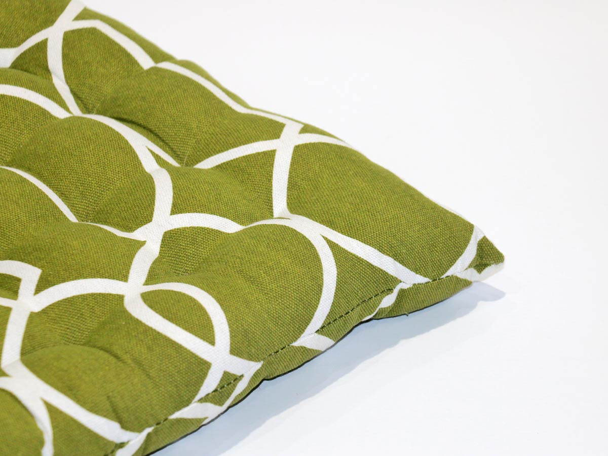 ethnic green chair pad 40x40 cm