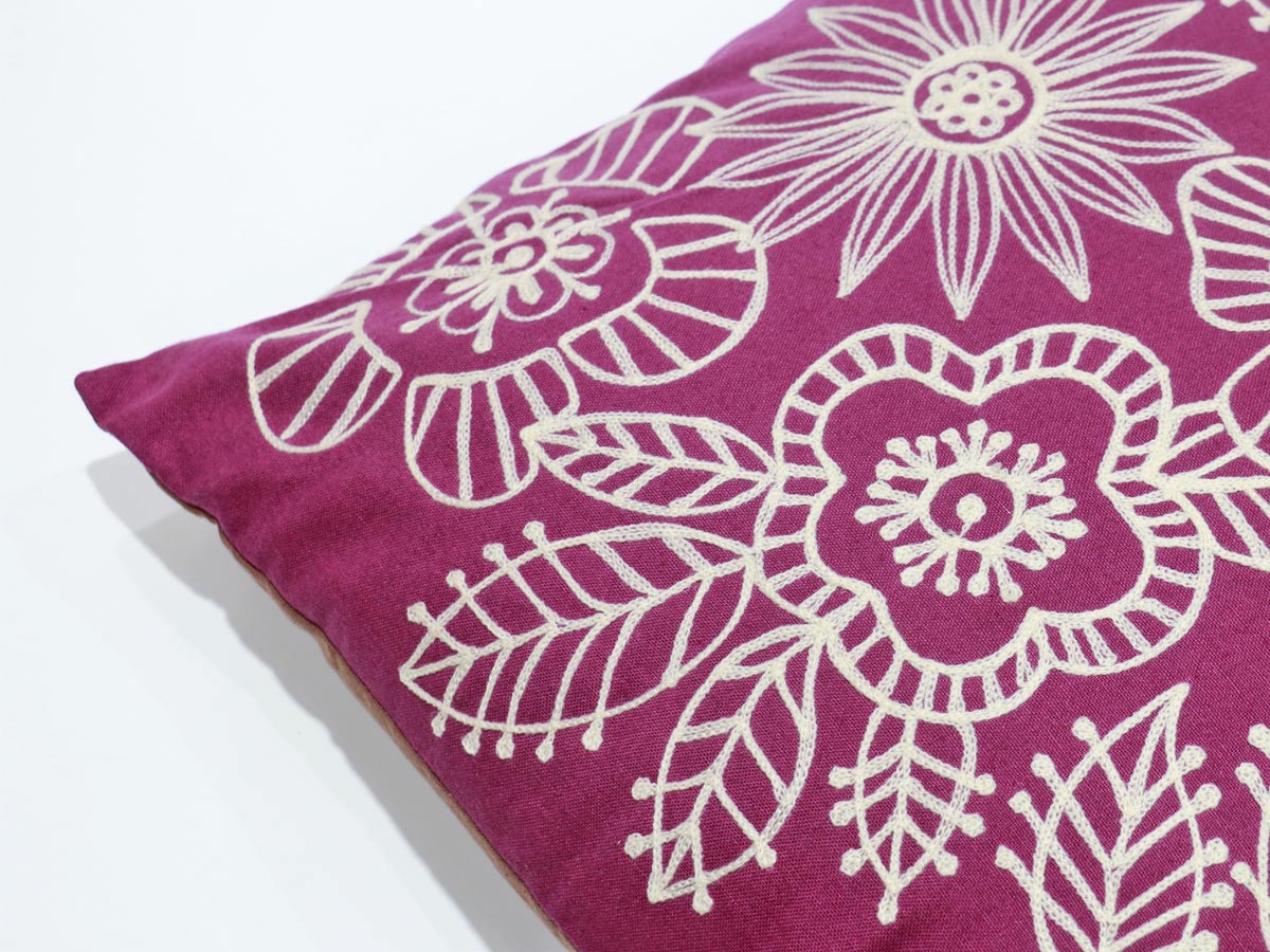 floral purple cushion 45x45 cm