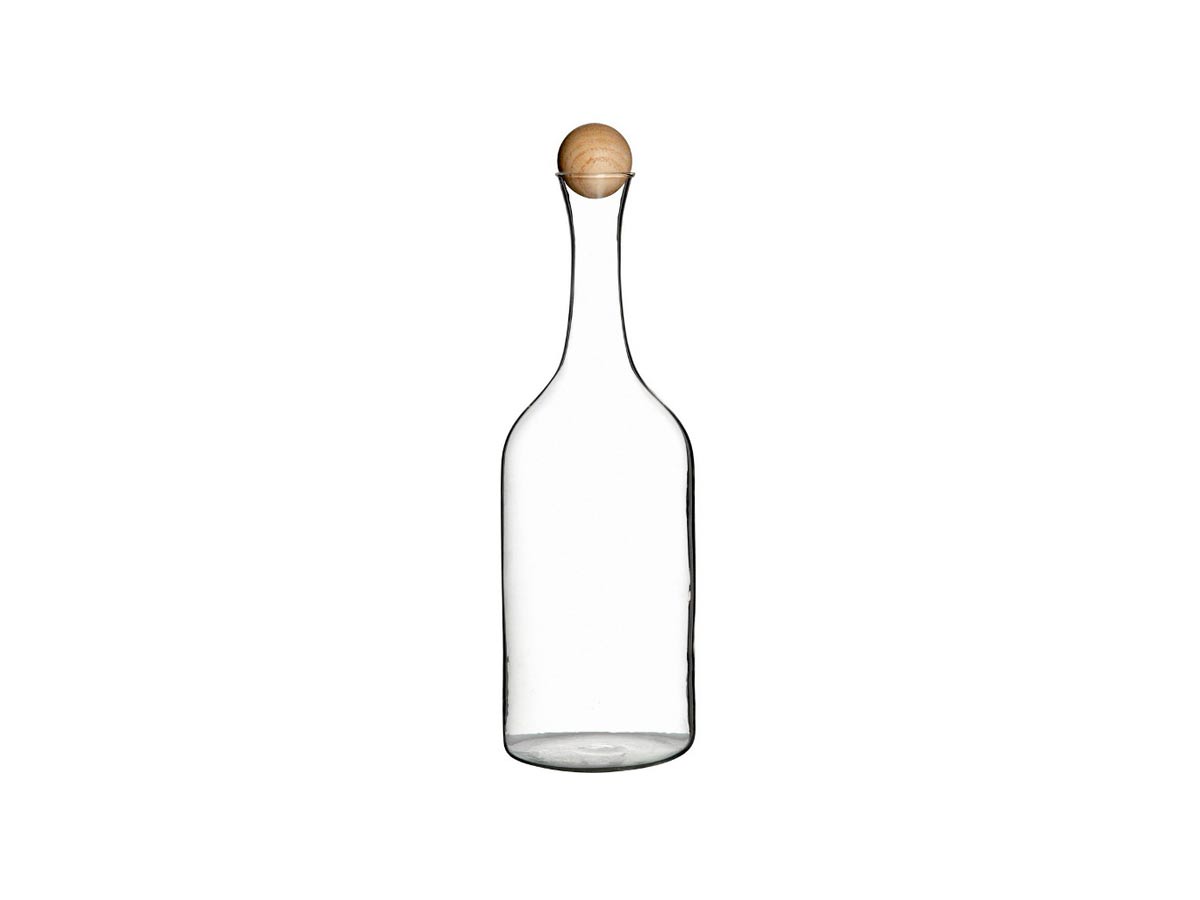 clear bottle with natural wood large