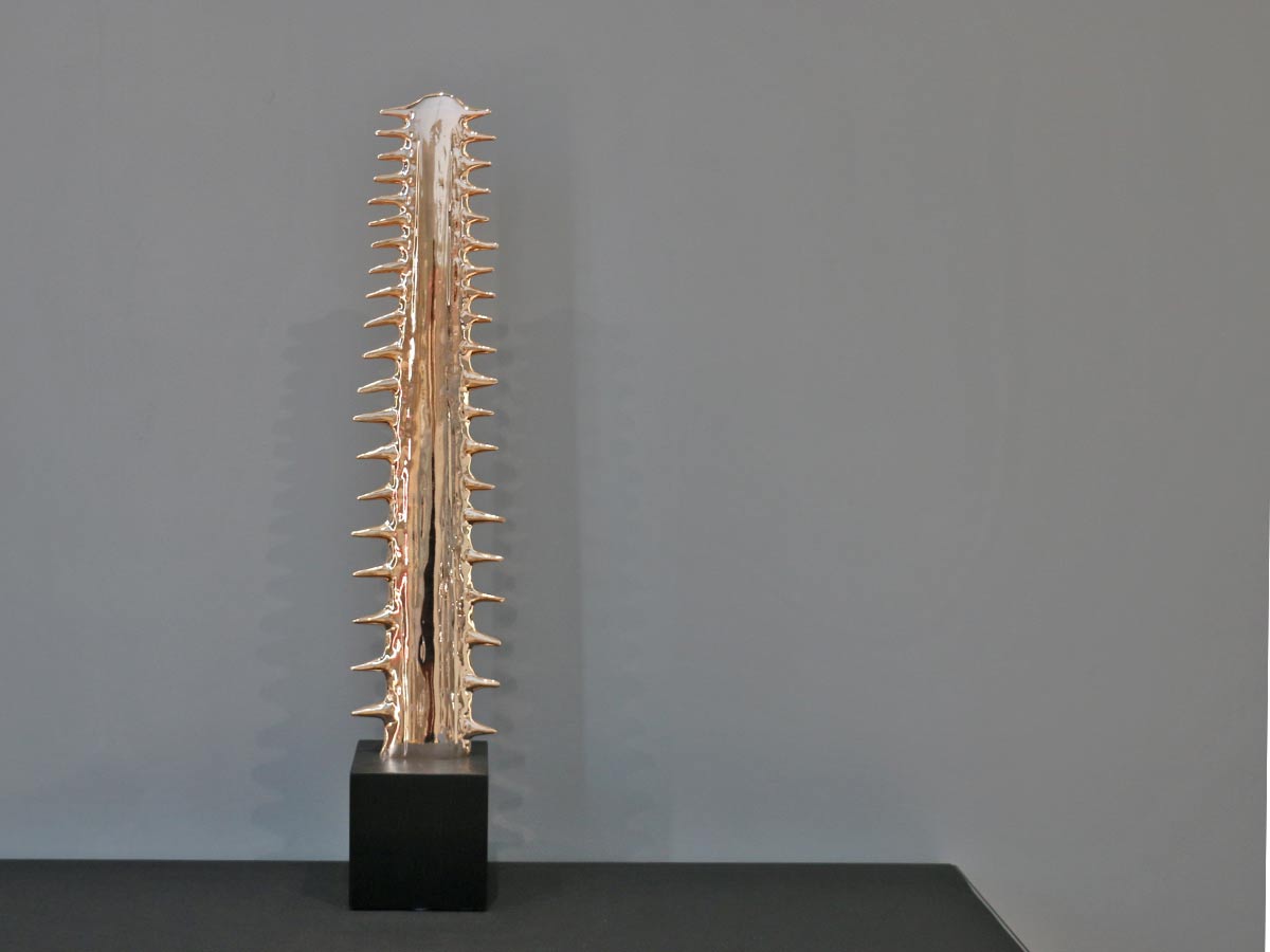 rose gold cactus with black base 62cm