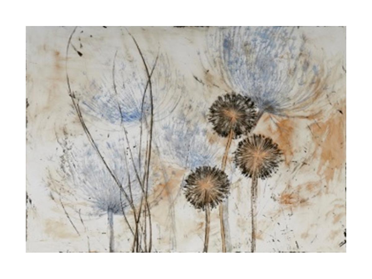 handcarved wall panel floral 120x90x4 cm