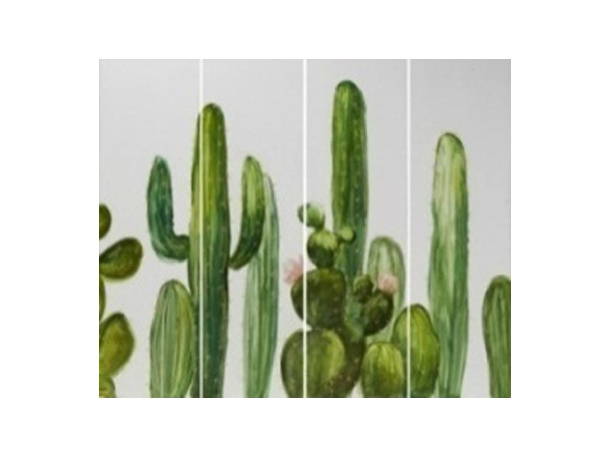 cactus handcraving and painting 120x40x4cm (4pcs)
