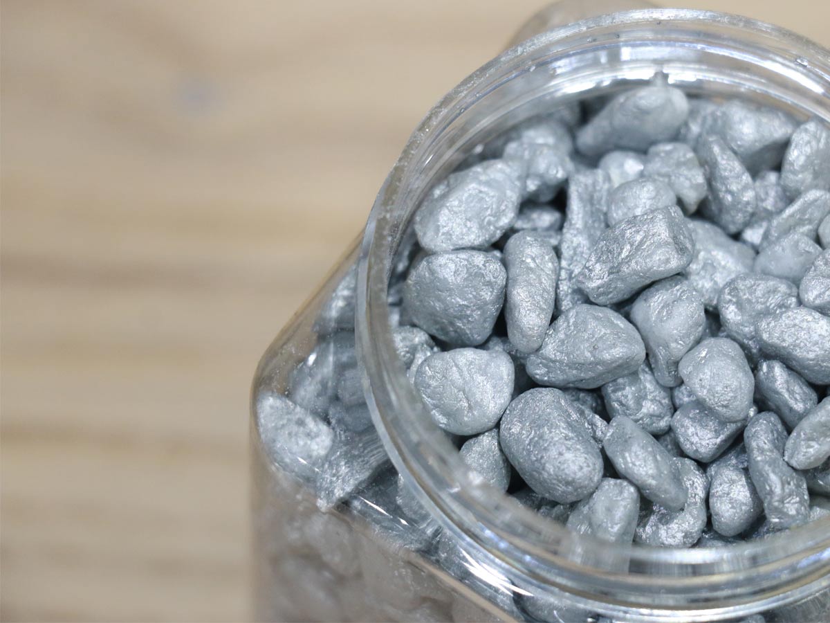 silver pebbles 650g/jar