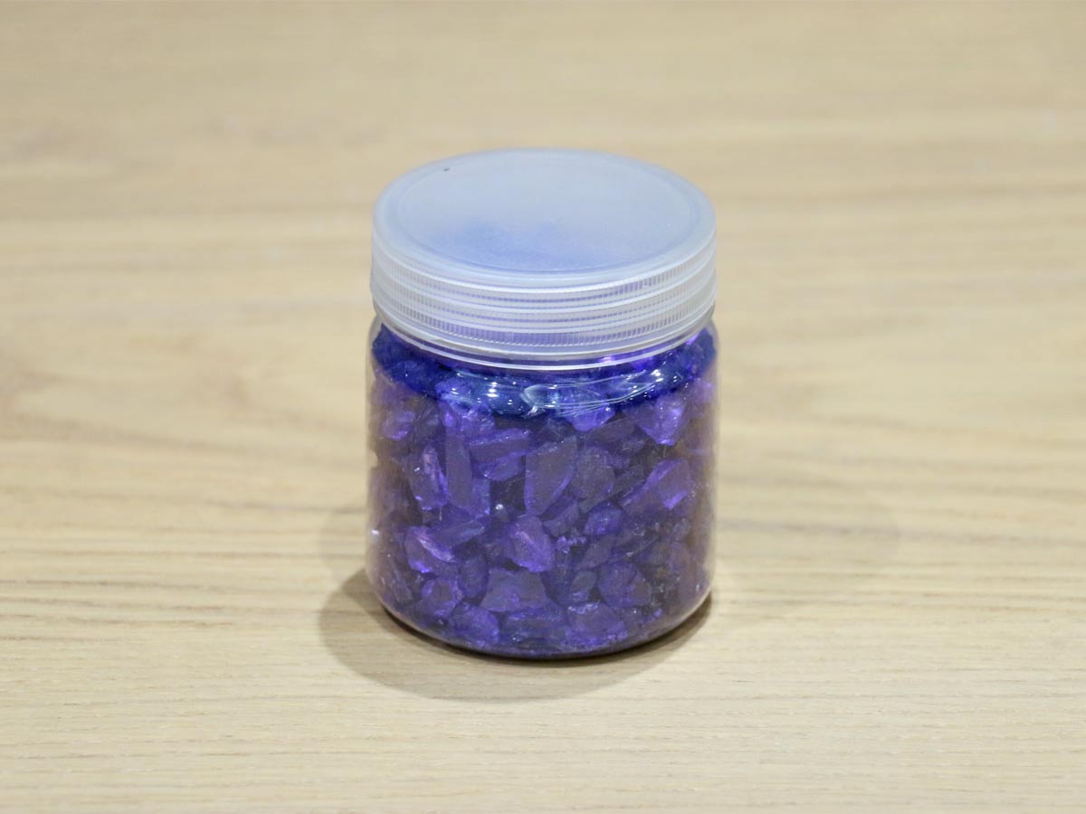 violet glass stones 250g/jar