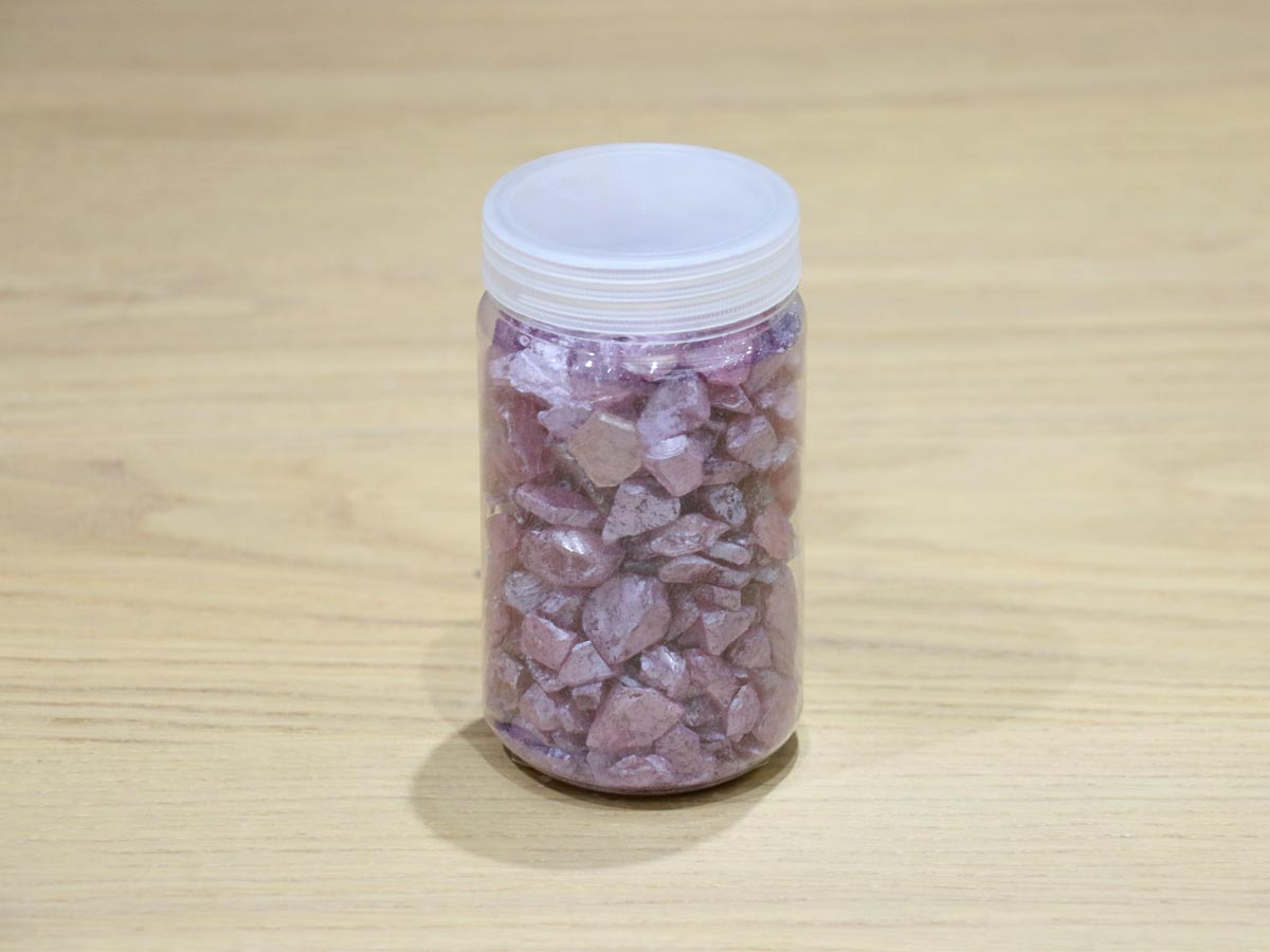 lilac glass stones 400g/jar