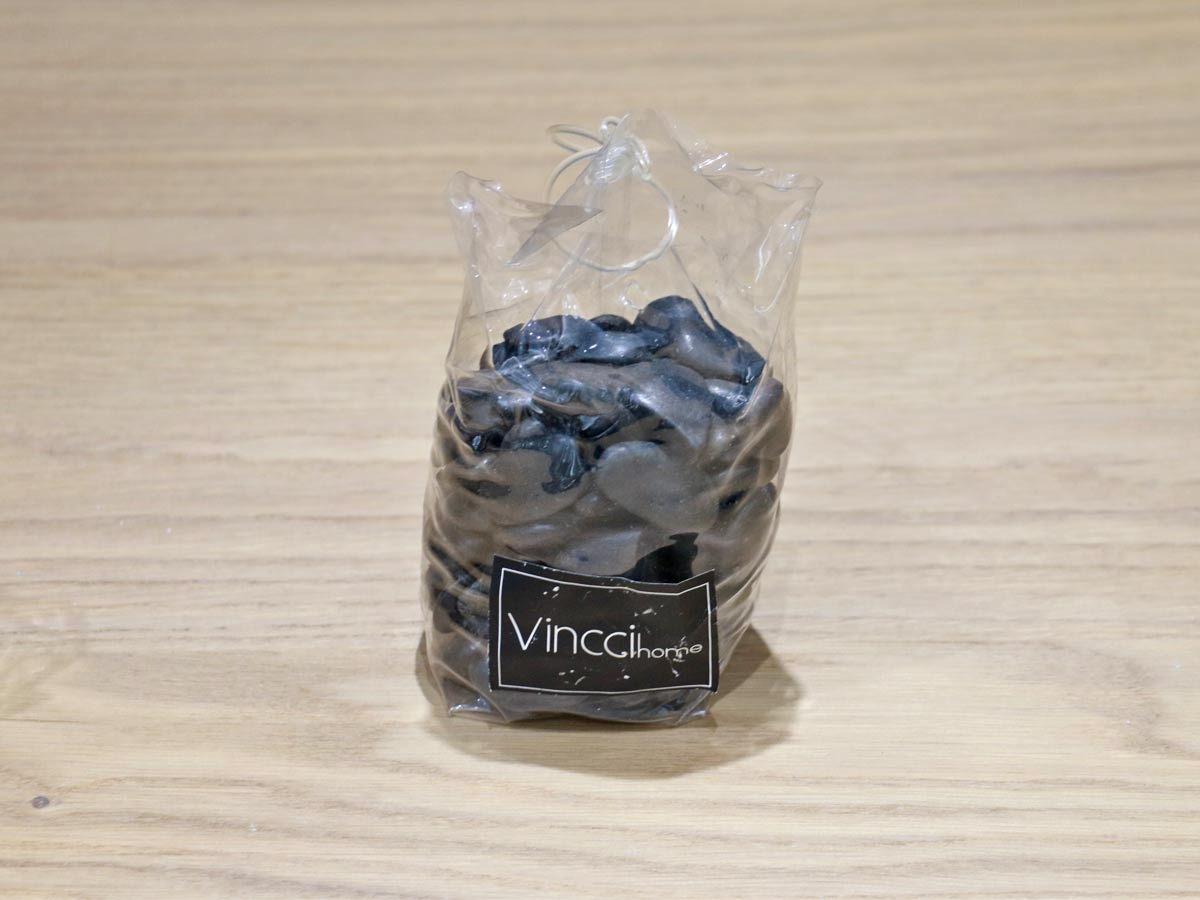 black polished river rocks 1000g/bag