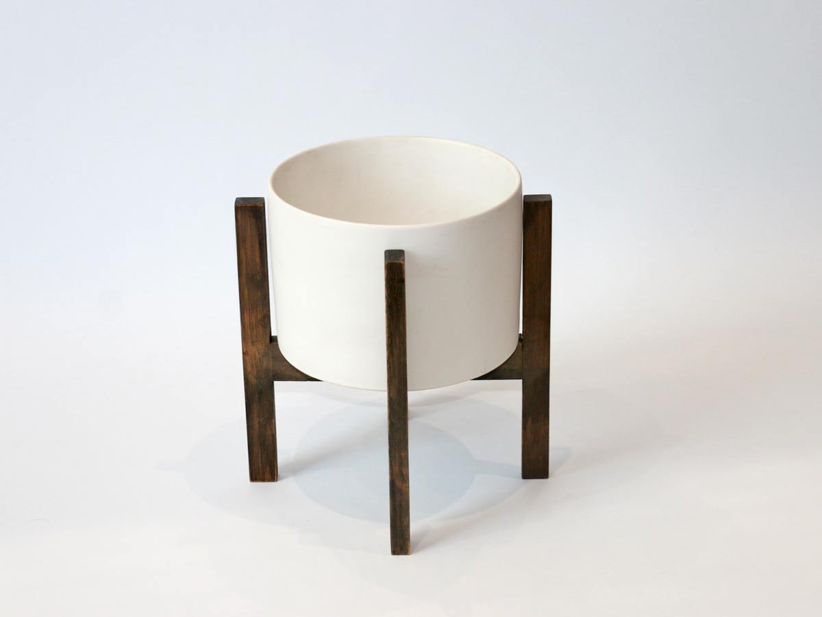 wooden table planter