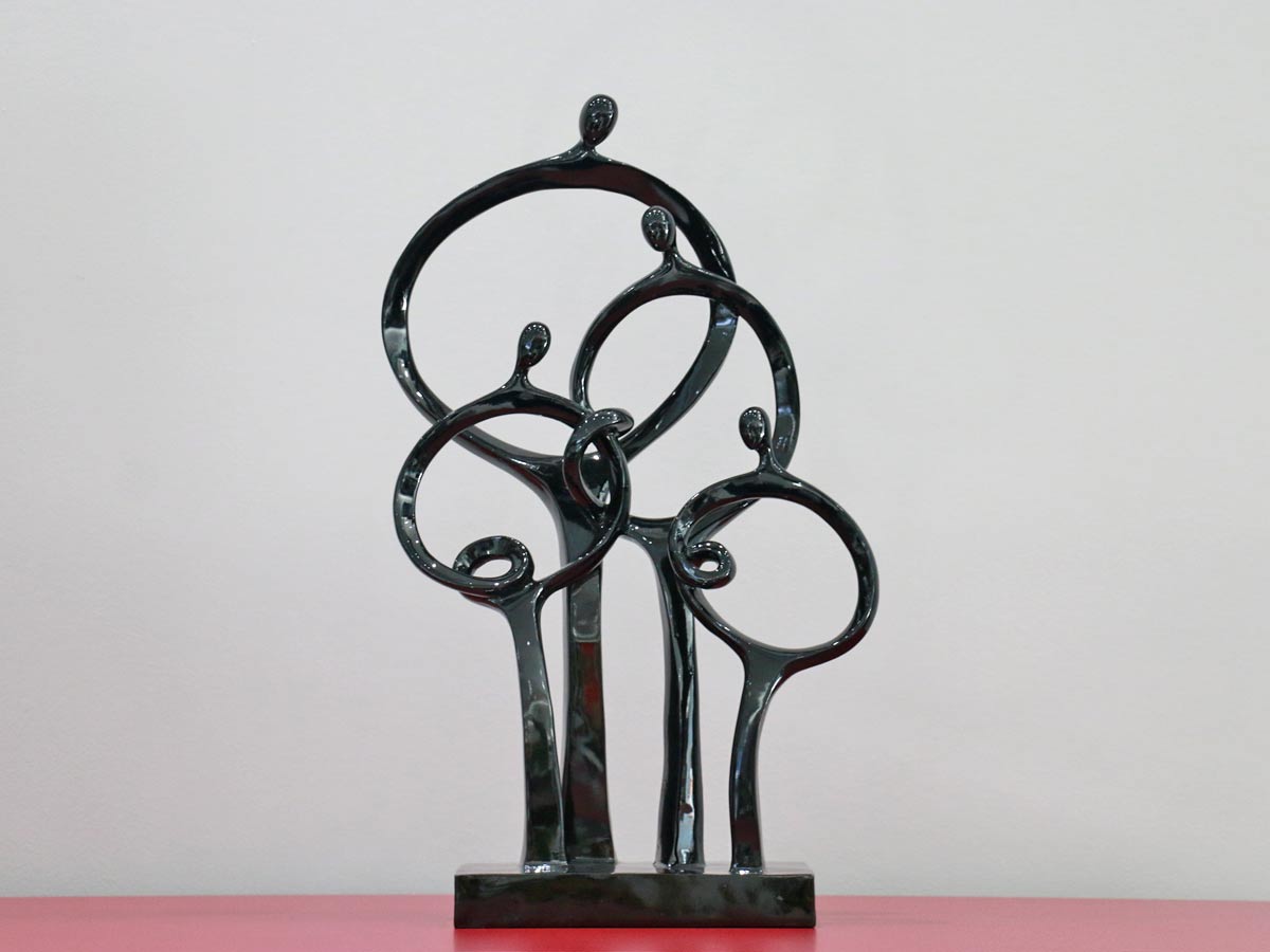 black decorative sculpture