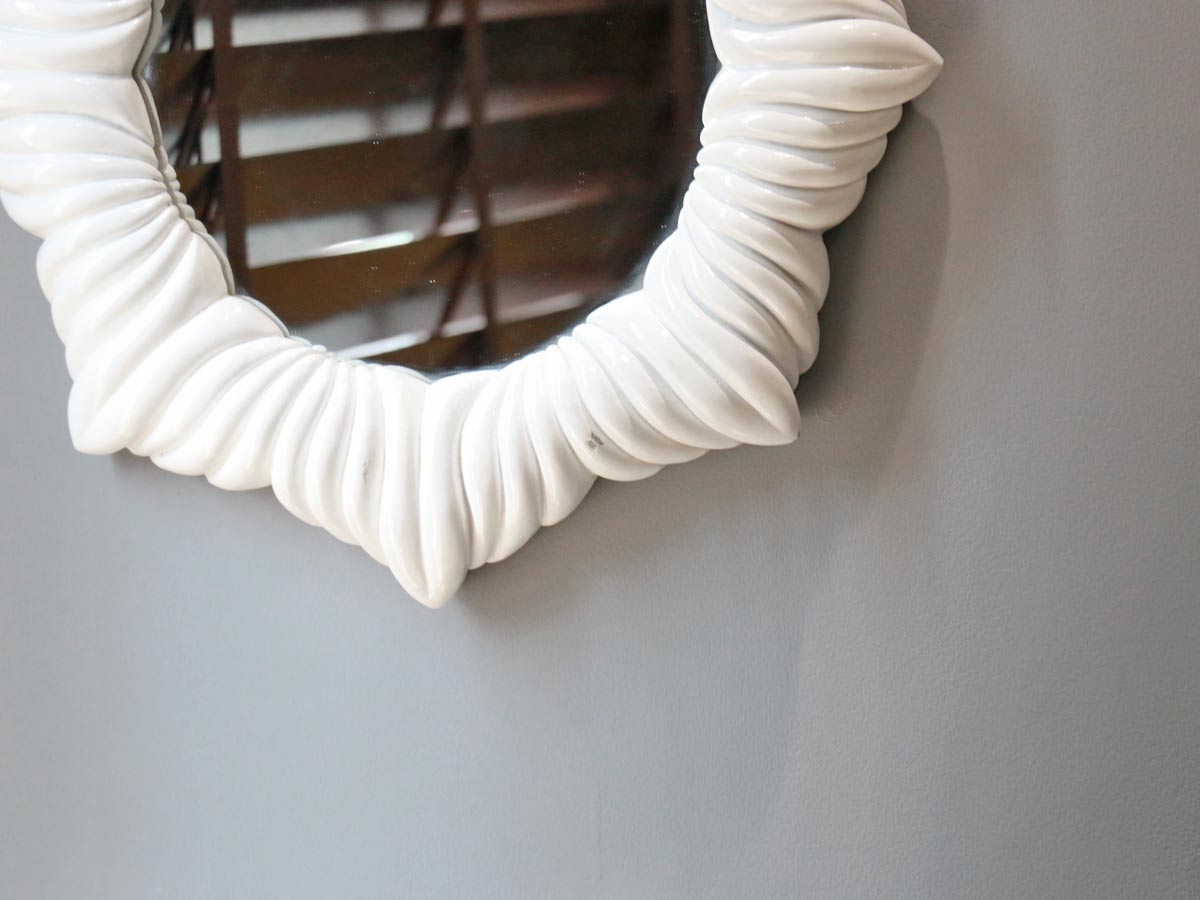 round mirror floral design