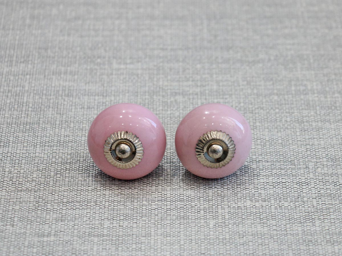 ceramic door knob pink (1pc)