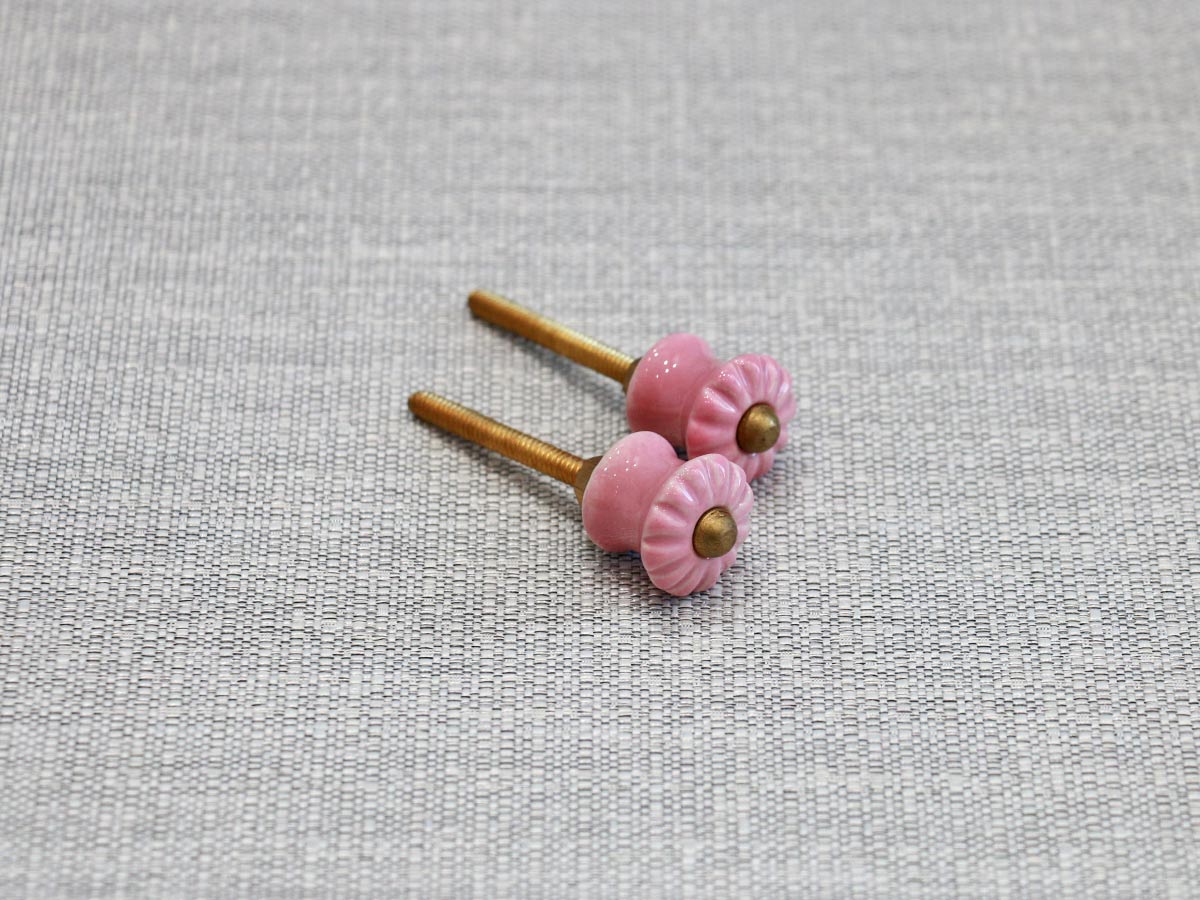 ceramic door knob mini pink (1pc)