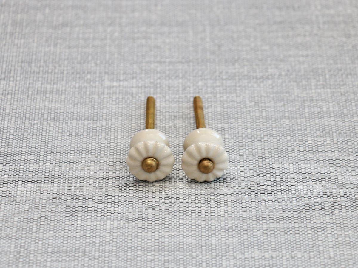 ceramic door knob mini beige (1pc)