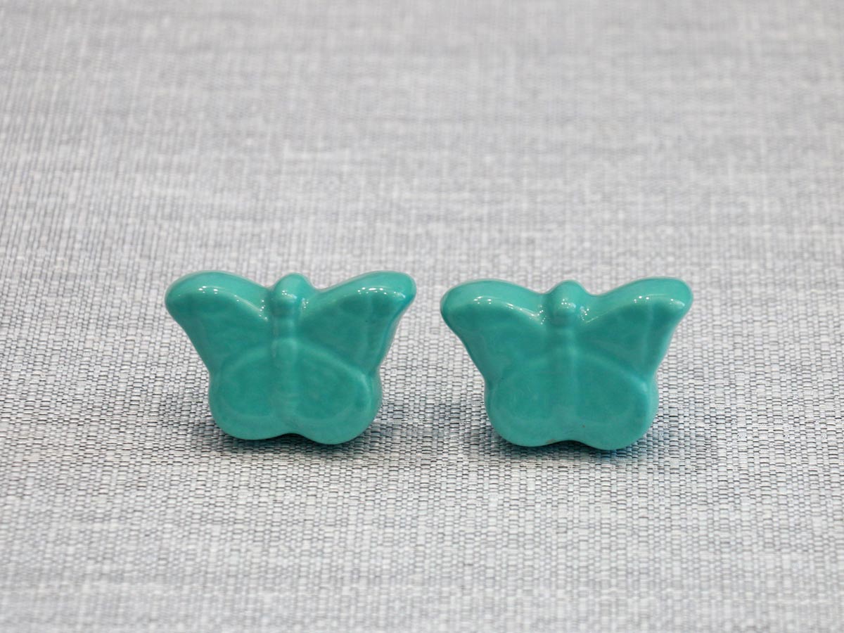 ceramic door knob butterfly design pacific (1pc)