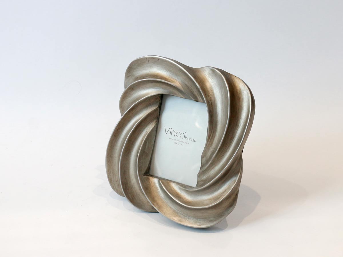 vortex photo frame in dusty silver color