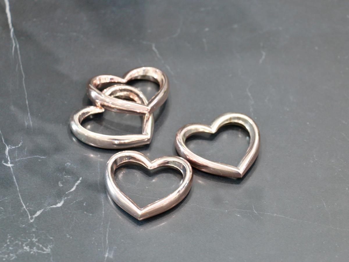 heart napkin ring (set of 4)
