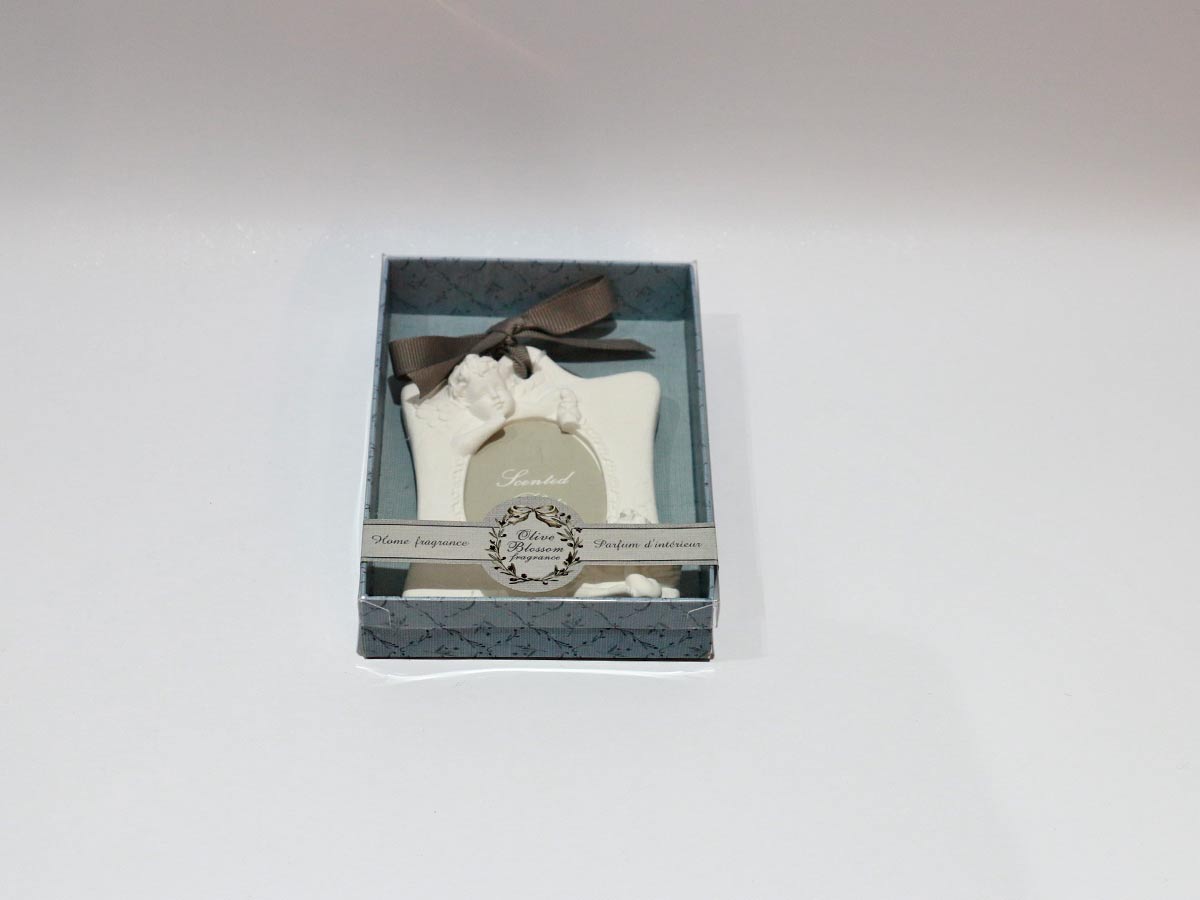angel scented photo frame with blue design