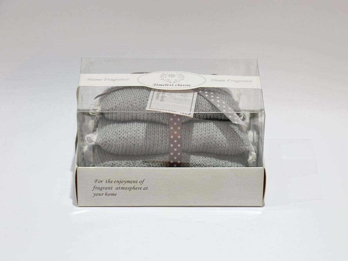 set of 3 scented grey wool bags