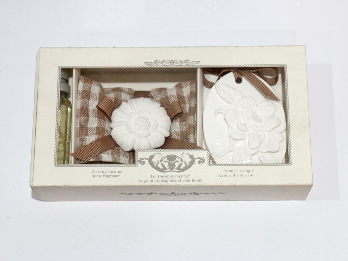 set of brown pad and plaster with refill bottle