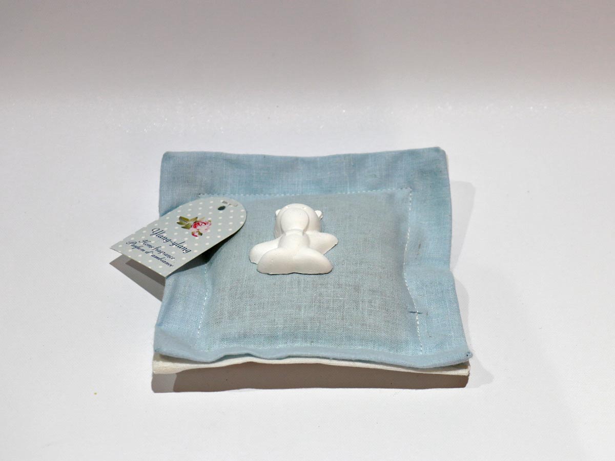scented blue bag with bear