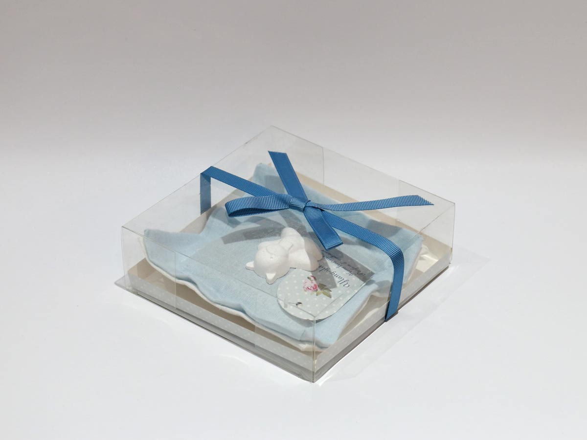 scented blue bag with bear