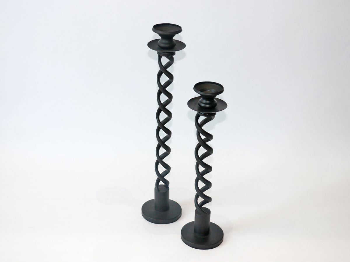 skinny black candle holder 40cm