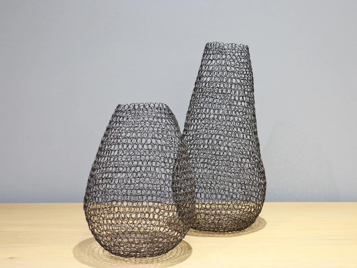 metal design short vase