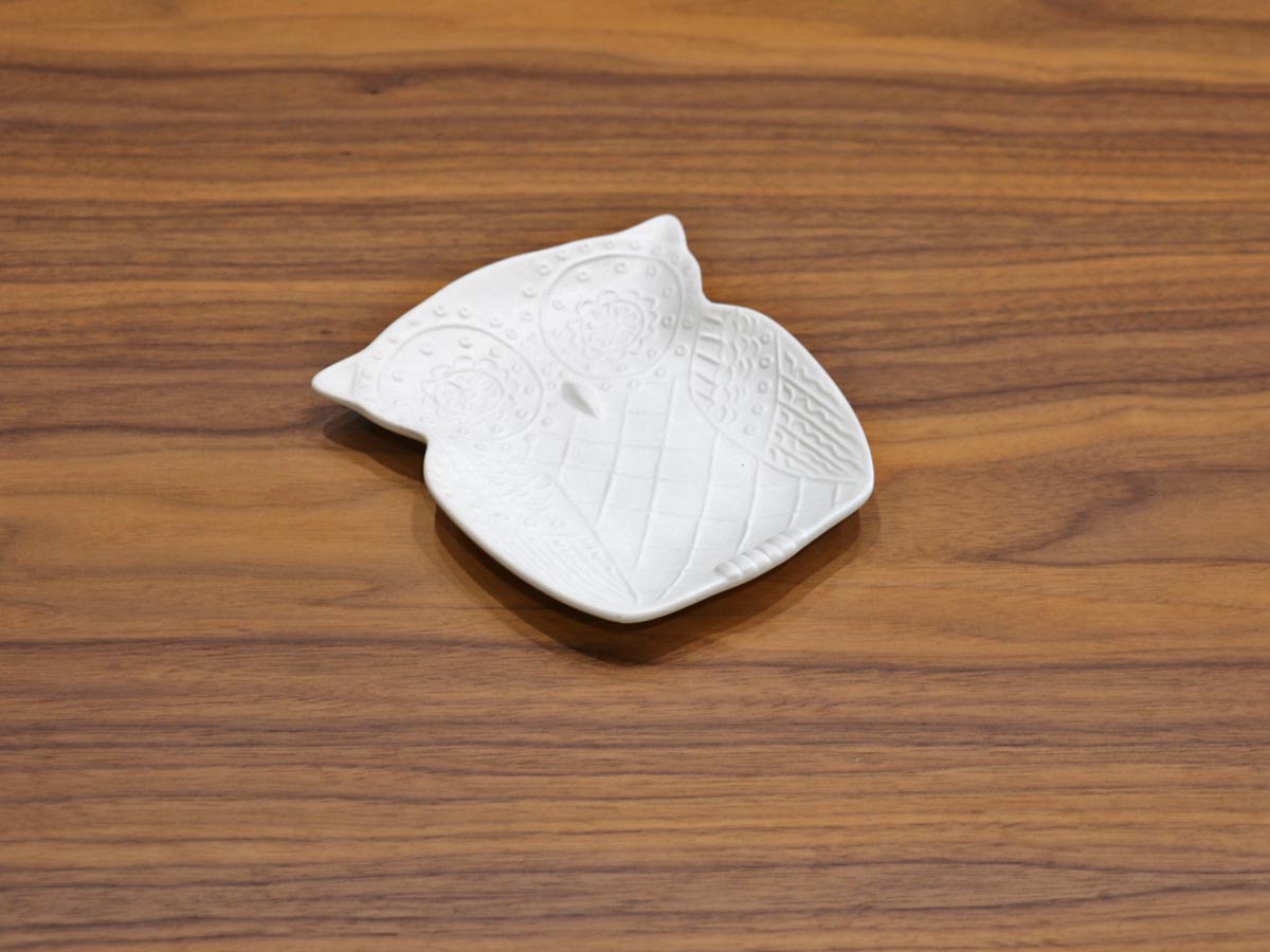 owl design ceramic cookie plate 15cm