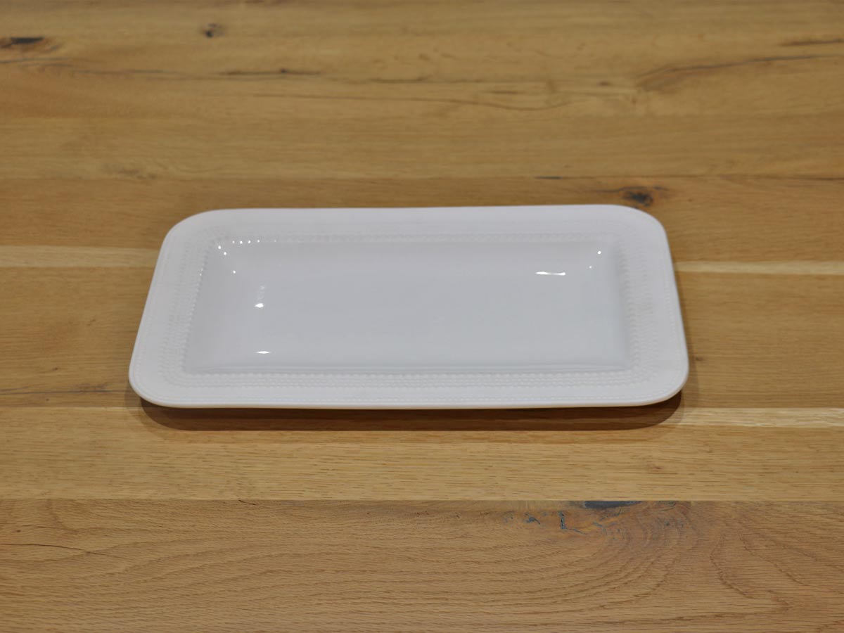 matte oblong flat plate 35cm