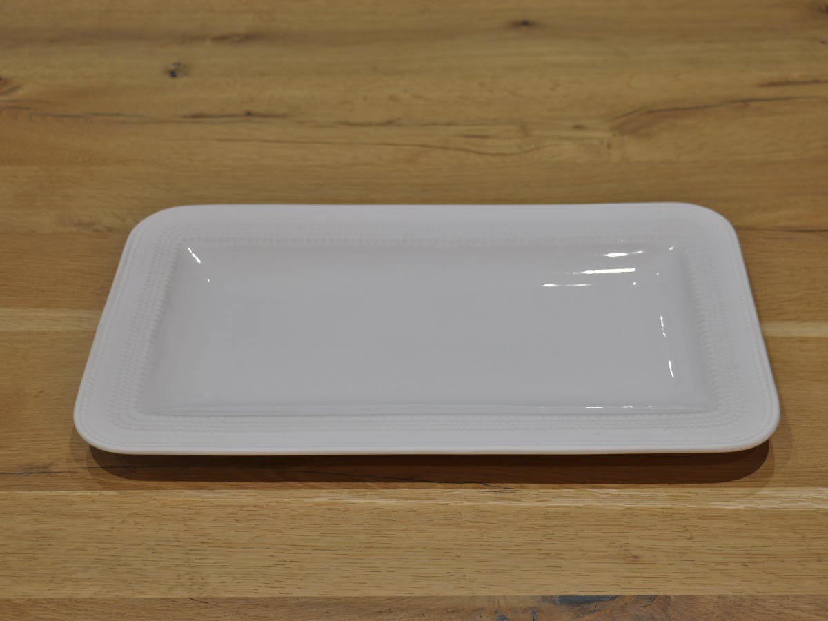 matte oblong flat plate 42cm