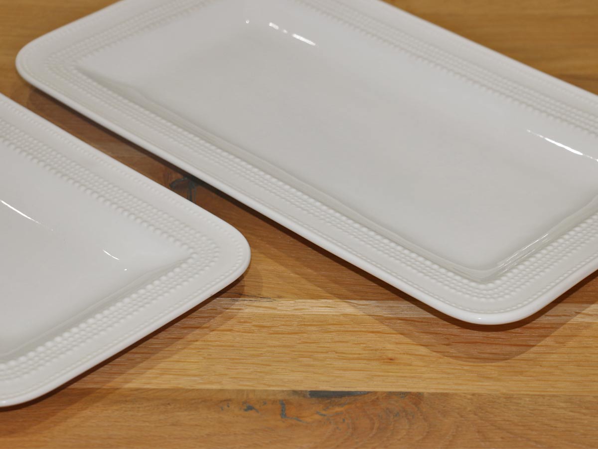 matte oblong flat plate 42cm