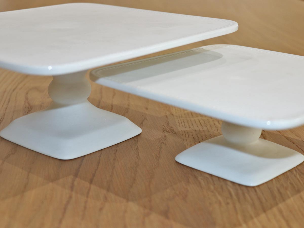 matte square cake stand 20cm