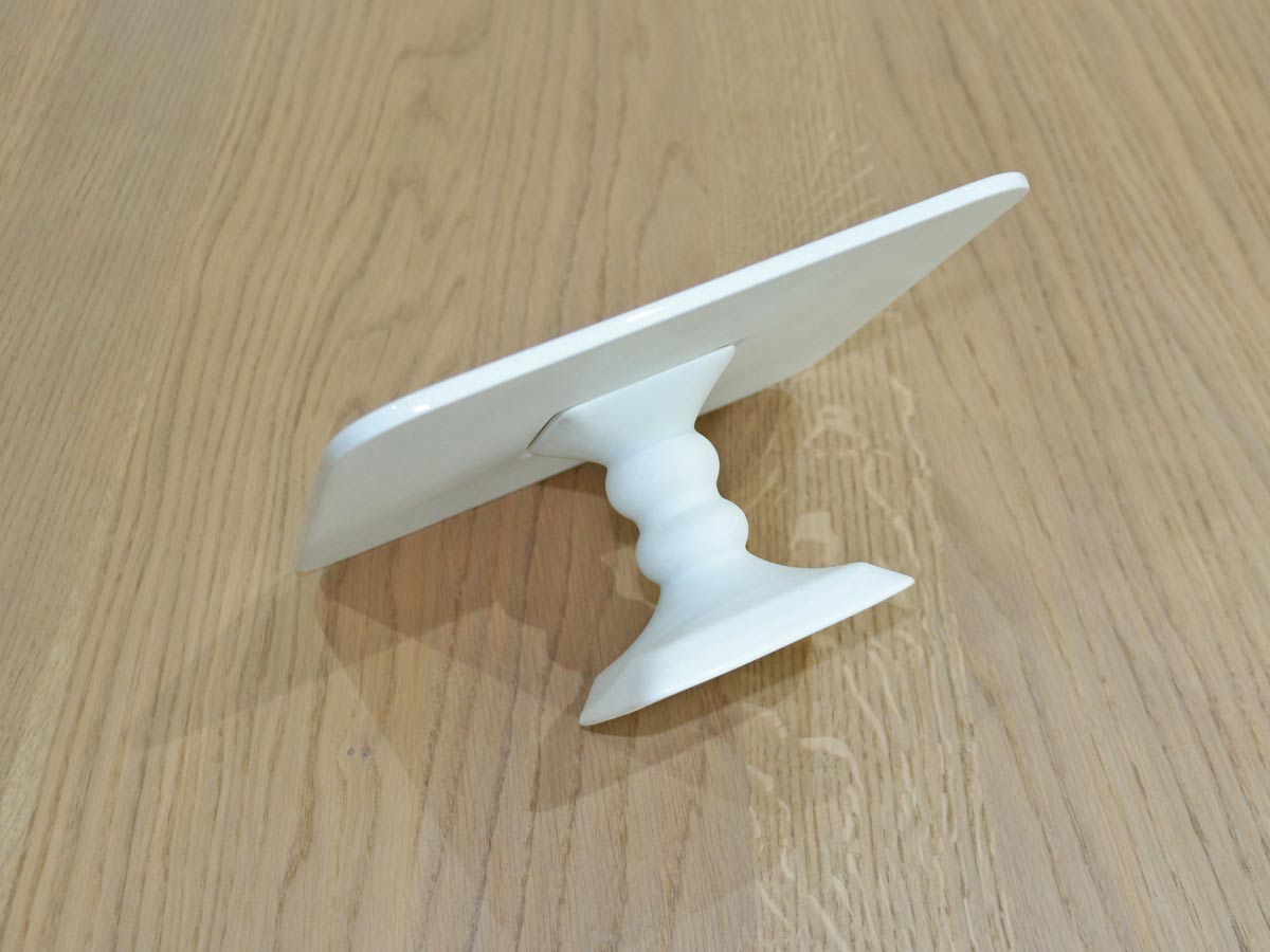 matte square cake stand 26cm