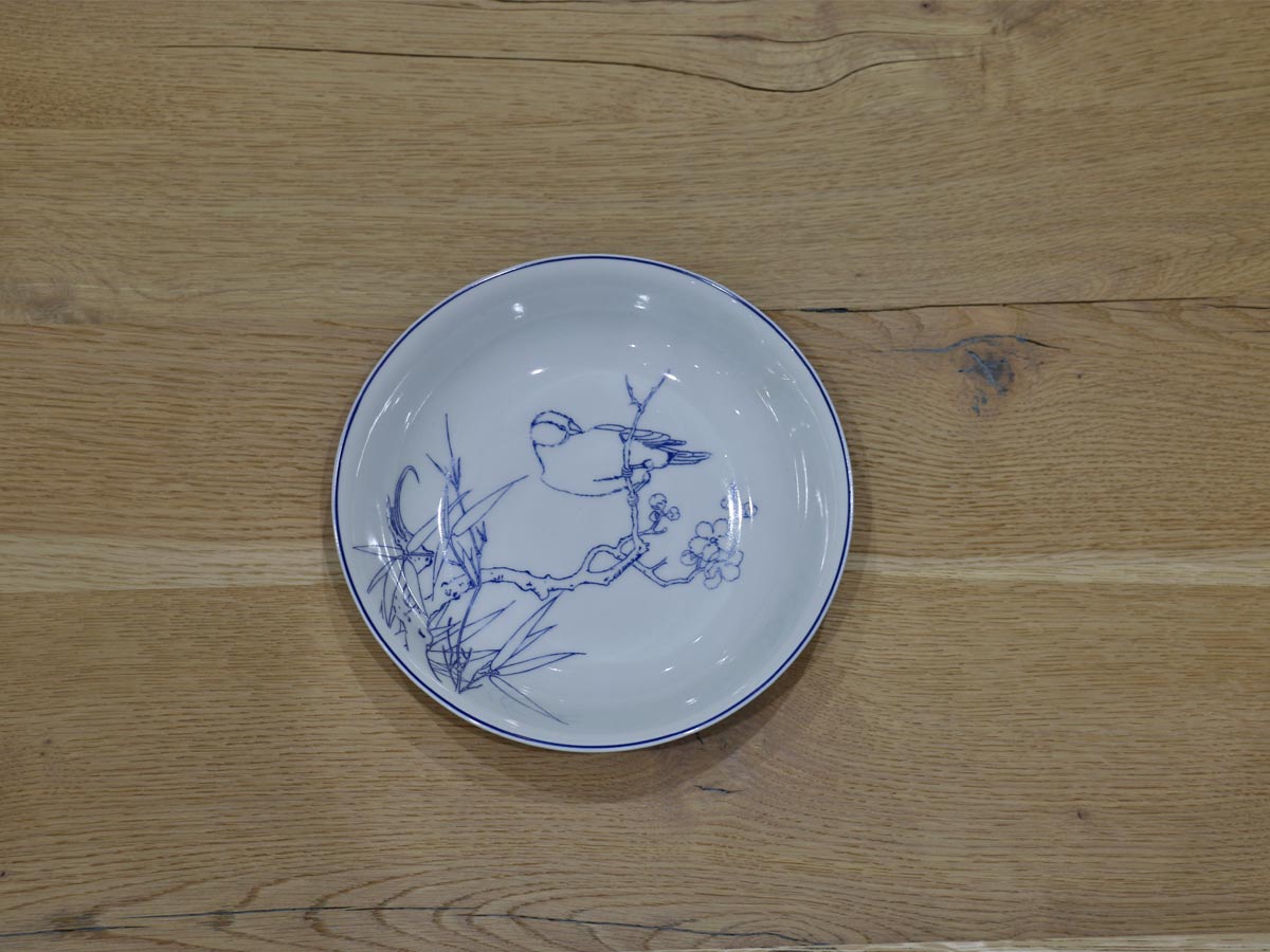 bird design salad plate